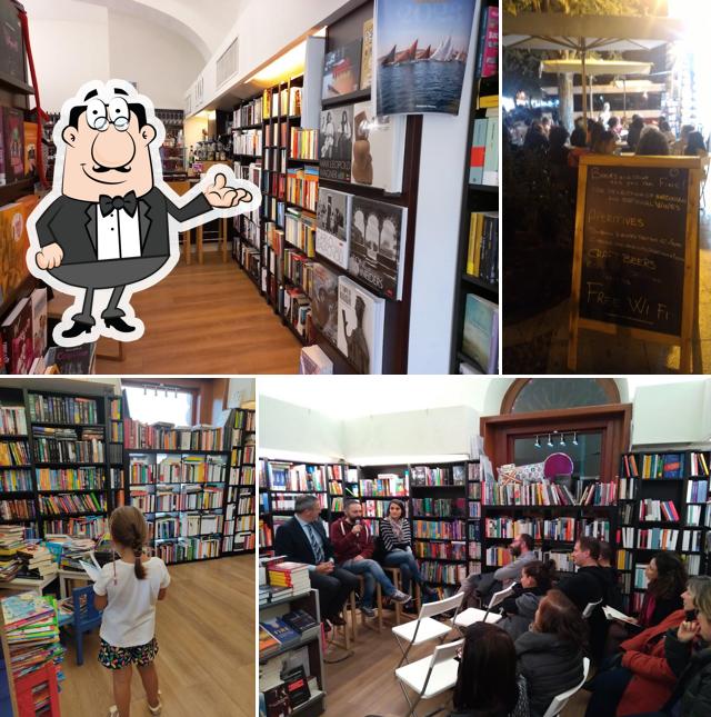 Gli interni di Libreria Cyrano libri vino e svago