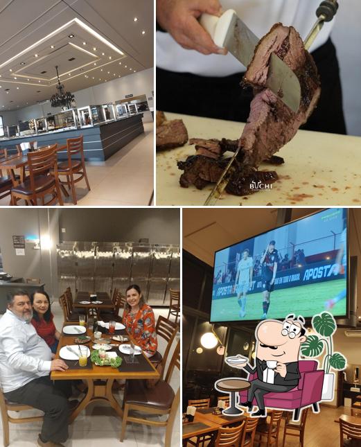 O interior do Buchi Churrascaria e Pizzaria