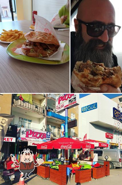La cibo e esterno del ristorante