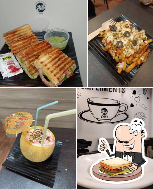 Grilled cheese sandwich at Chitt Crush Cafe — PURE VEG Best Cafe and Party in Mumbai