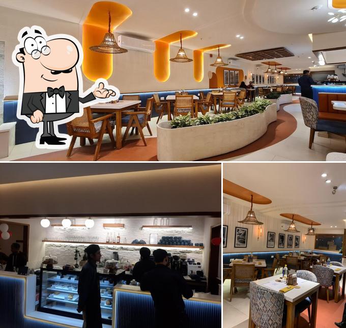 Take a seat at one of the tables at Sir Dough