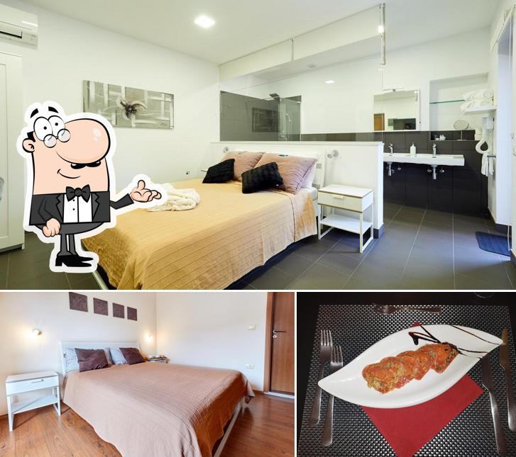 La interni e cibo del ristorante