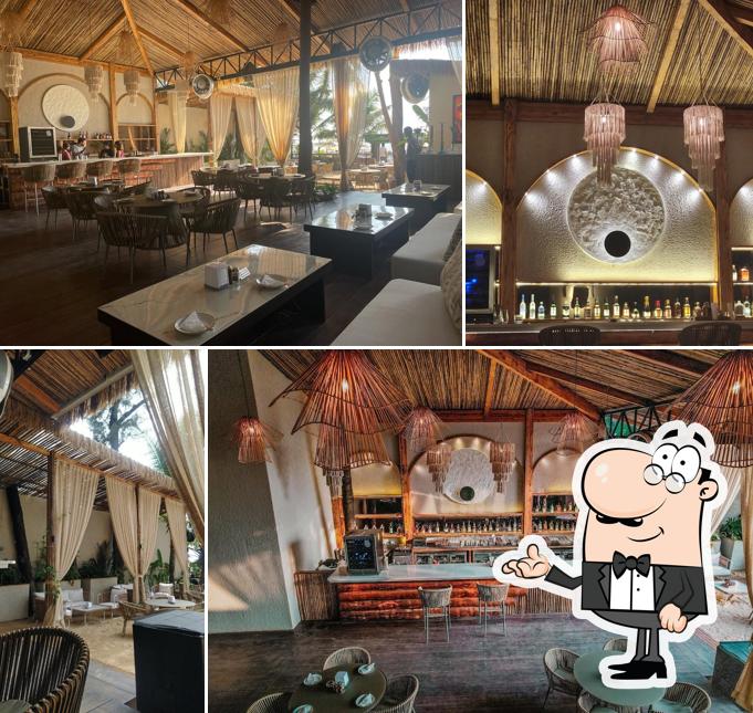 The interior of Goafornia Beach Lounge, Morjim Goa