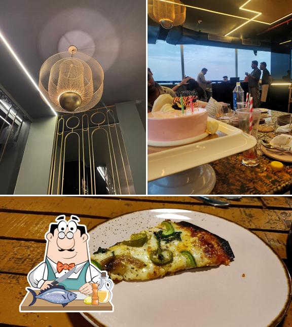 Grilled salmon at Hytte By Samrat