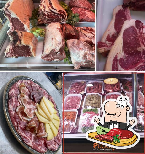 Prenditi i piatti di carne a Rosso Fuoco