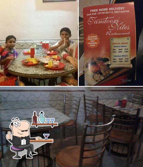 The photo of interior and food at Tandoori Nites