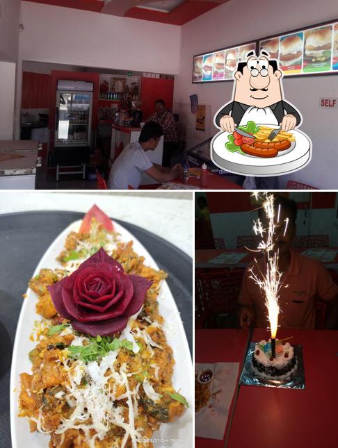 The picture of food and interior at Goli Vada Pav