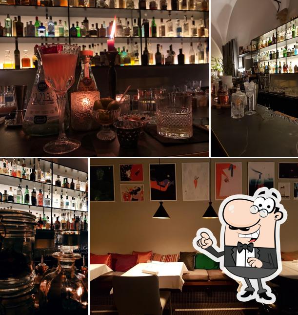 Gli interni di I Conoscenti - cocktail e cucina