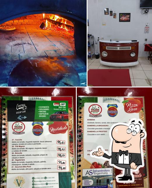 O interior do Favoritta pizzaria