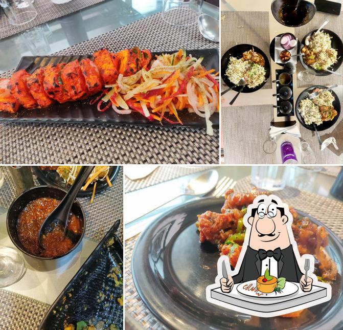 Food at Skyfall rooftop restaurant