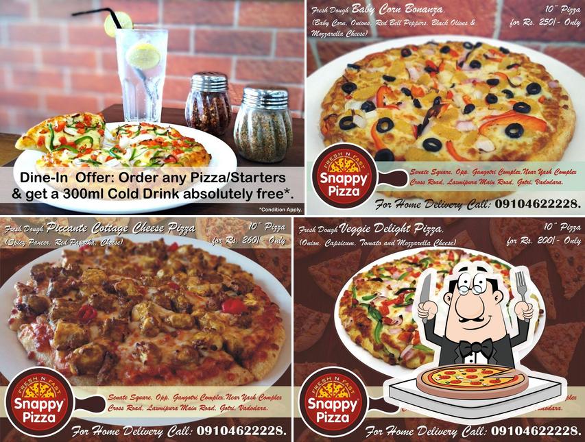 Try out pizza at Snappy
