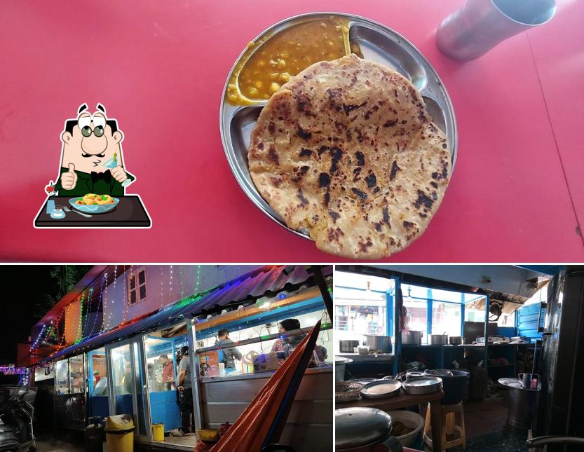This is the picture displaying food and interior at Punjabi dabha