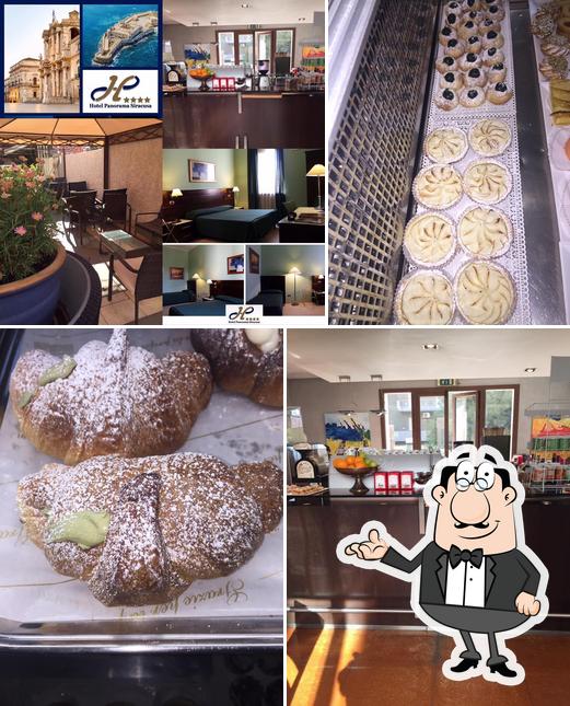 La interni e cibo del ristorante