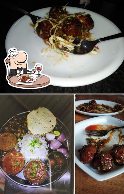 Try out meat dishes at HOTEL TARA VEG