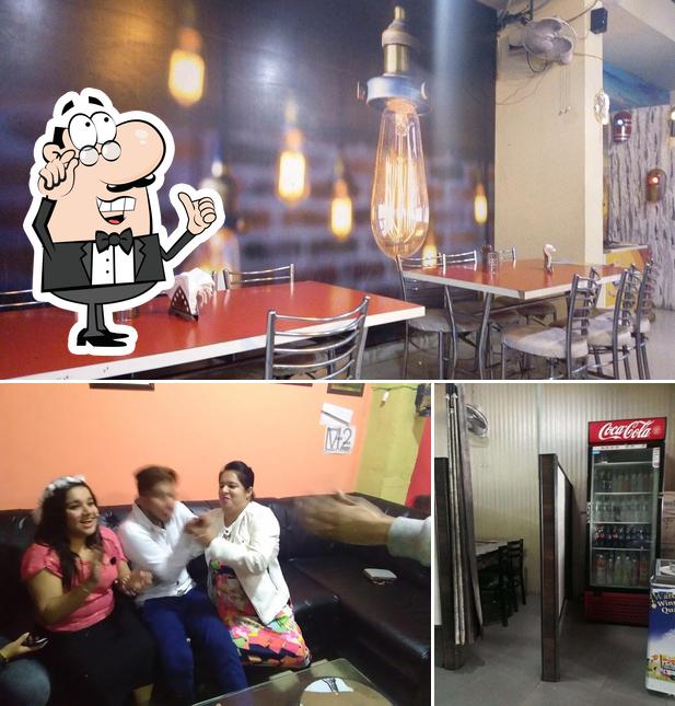 Among various things one can find interior and beverage at M-2 Food Court