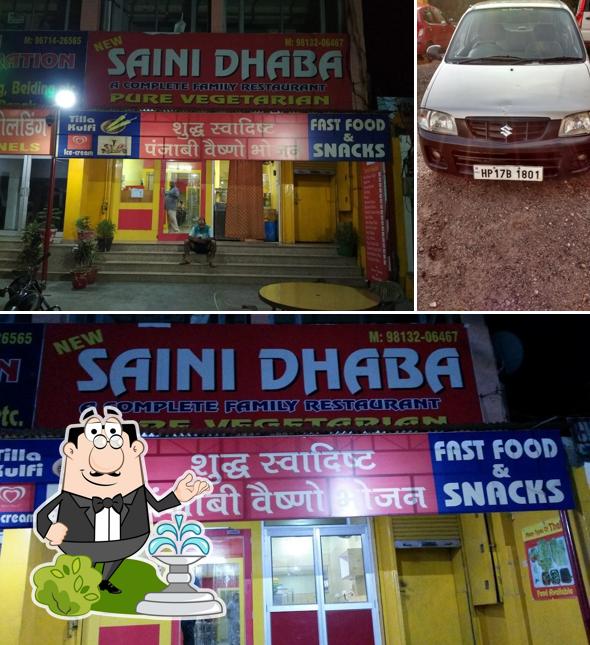 The exterior of Saini Dhaba