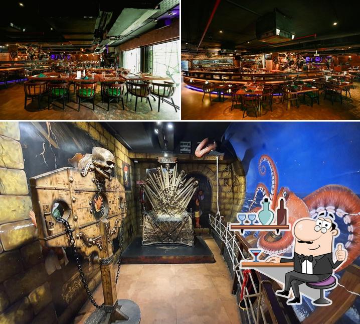 The interior of The Black Pearl