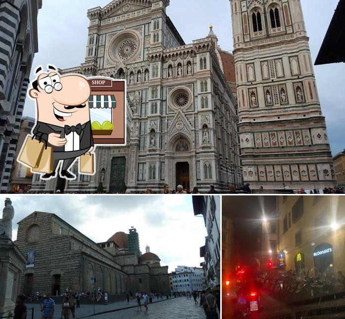 Goditi la vista dall'area esterna di McDonald's Firenze Cavour