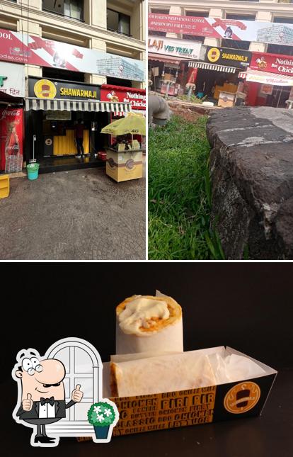 Check out the image showing exterior and food at Shawarmaji