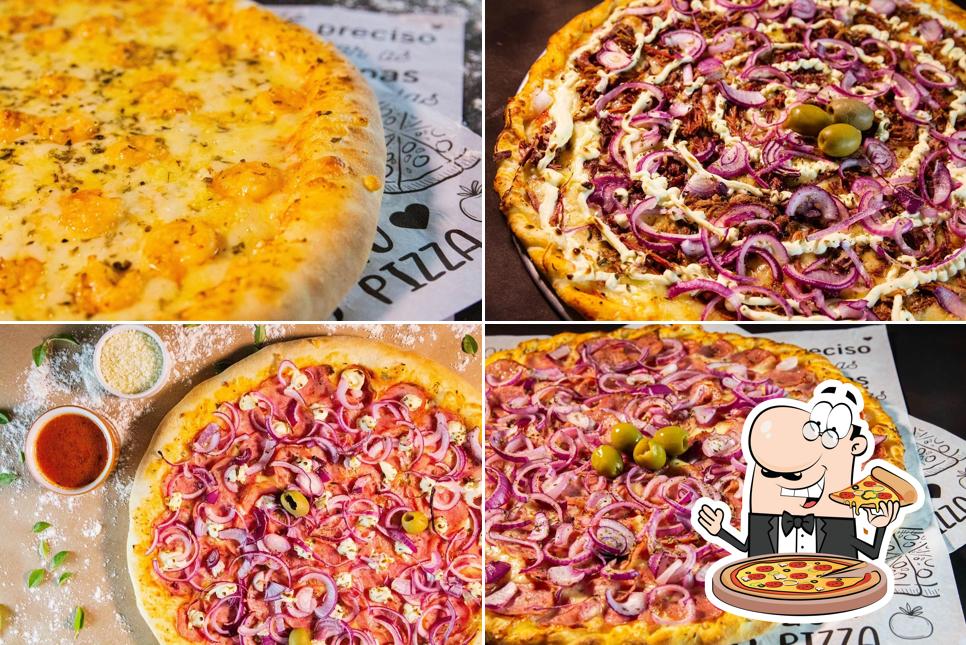 Escolha pizza no Tradi Pizzaria