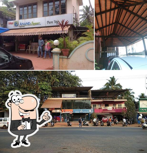 The exterior of Udupi Anand Sagar Vegetarian Restaurant