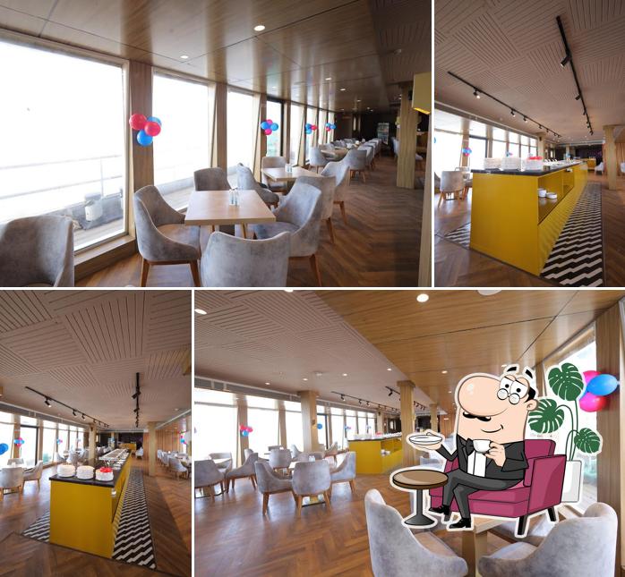 The interior of The Floatel managed by Lords hotels & resorts- Floating restaurant in DIU