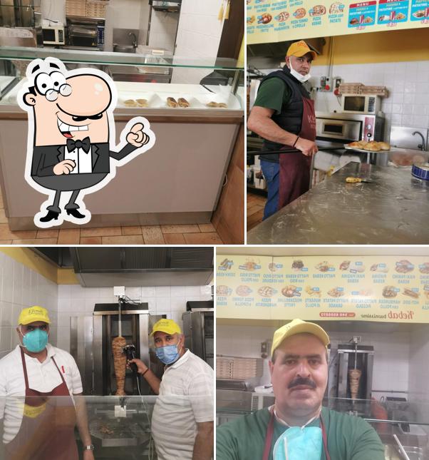 Gli interni di Malik Kebab
