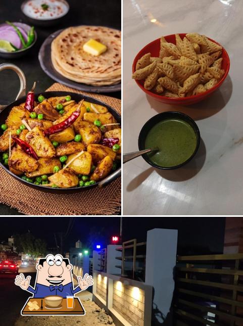 Take a look at the picture showing food and exterior at Hotel Spicy Hut