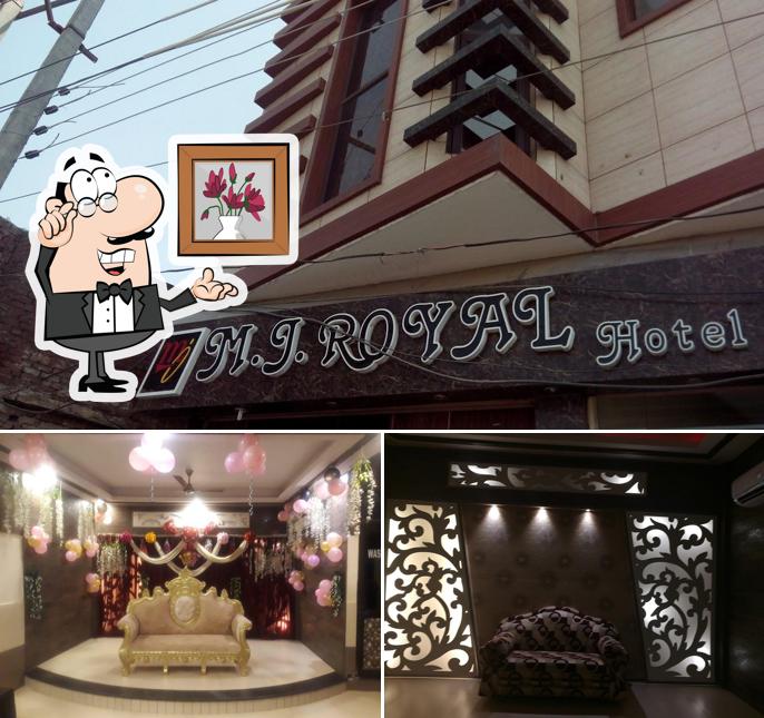 Among different things one can find interior and exterior at Hotel MJ Royal