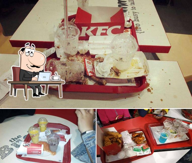 The interior of KFC