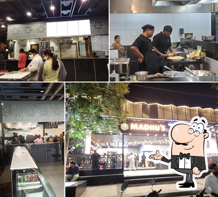 The interior of Madhu's Cafe Madhu’s Fine Dine in Pure veg Kakinada's