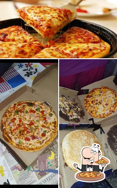 Pick various types of pizza