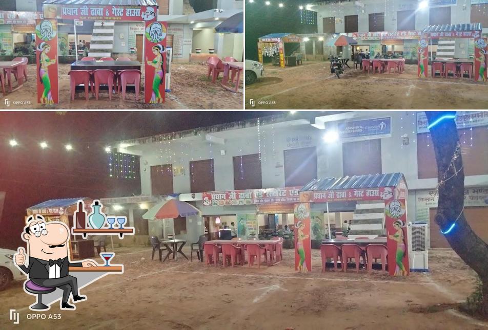 The picture of interior and exterior at Pradhan ji dhaba and restaurant guest house
