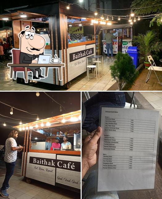 The interior of BAITHAK CAFE