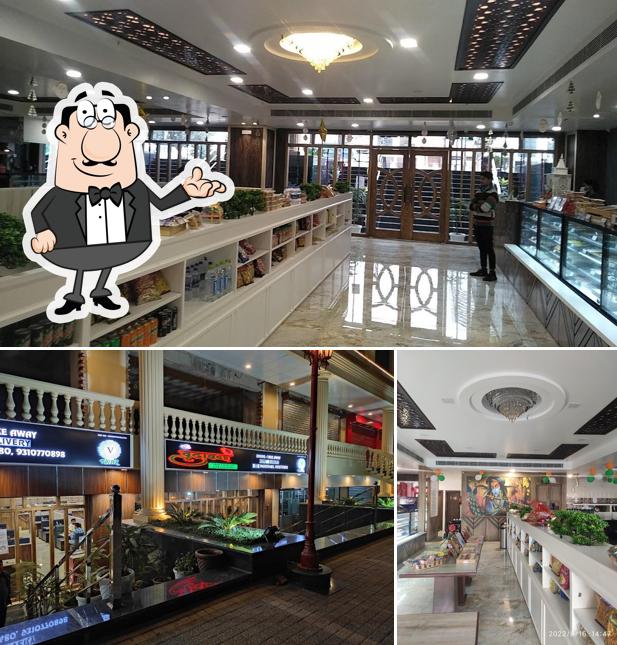 The interior of Vrindavan Sweets Bakery and Restaurant