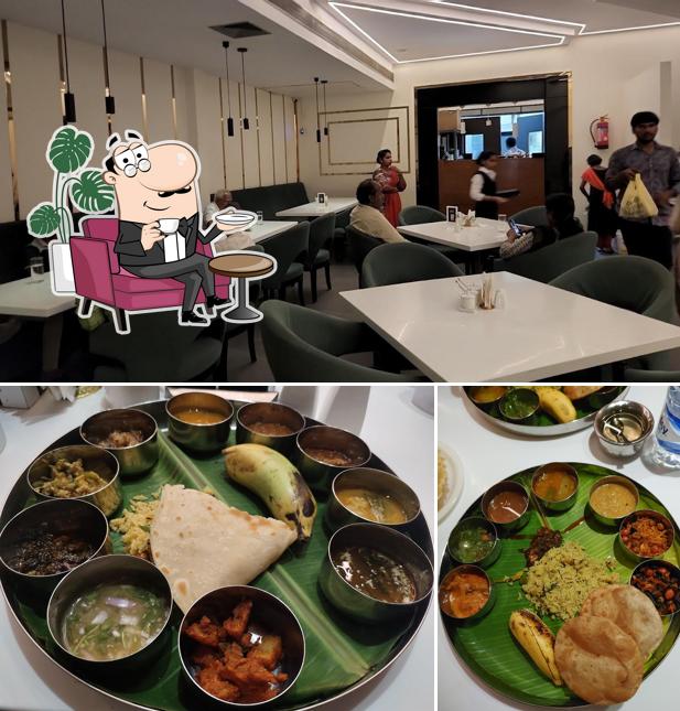 The interior of LA Panchavati Pure Veg Restaurant