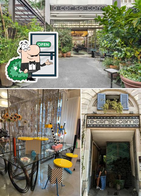 Puoi goderti l'aria fresca da seduto all'esterno di 10 Corso Como