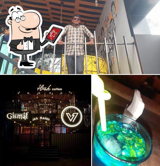 The restaurant's exterior and alcohol
