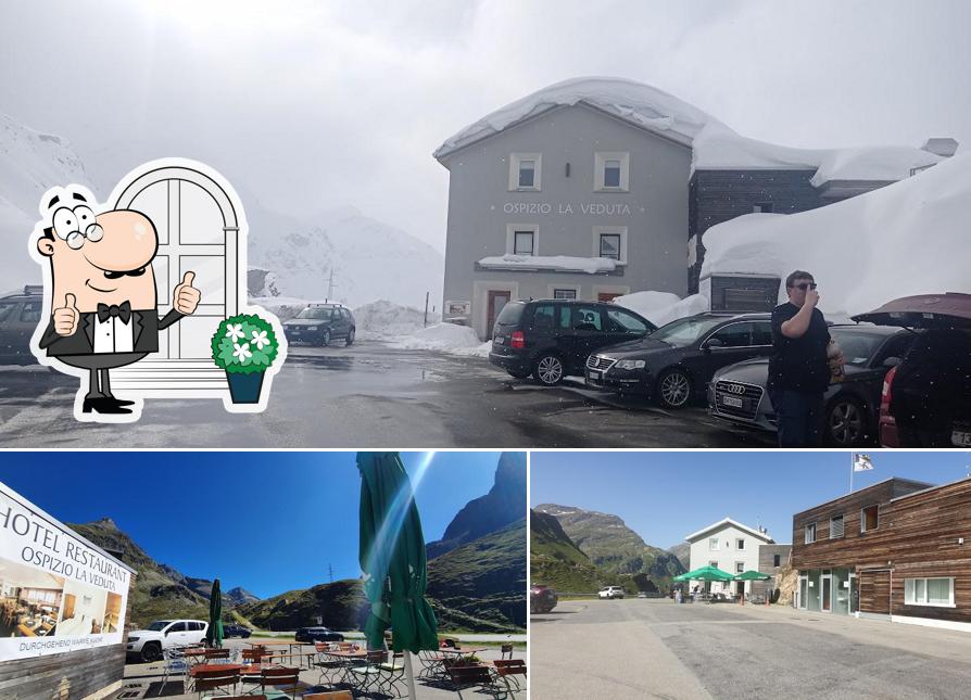 Goditi la vista dall'area esterna di Ristorante Ospizio La Veduta