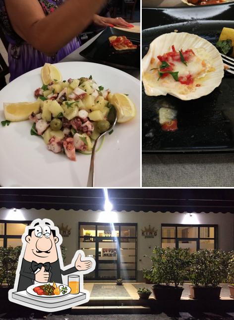 Tra le diverse cose da Ristorante Pizzeria King si possono trovare la cibo e interni