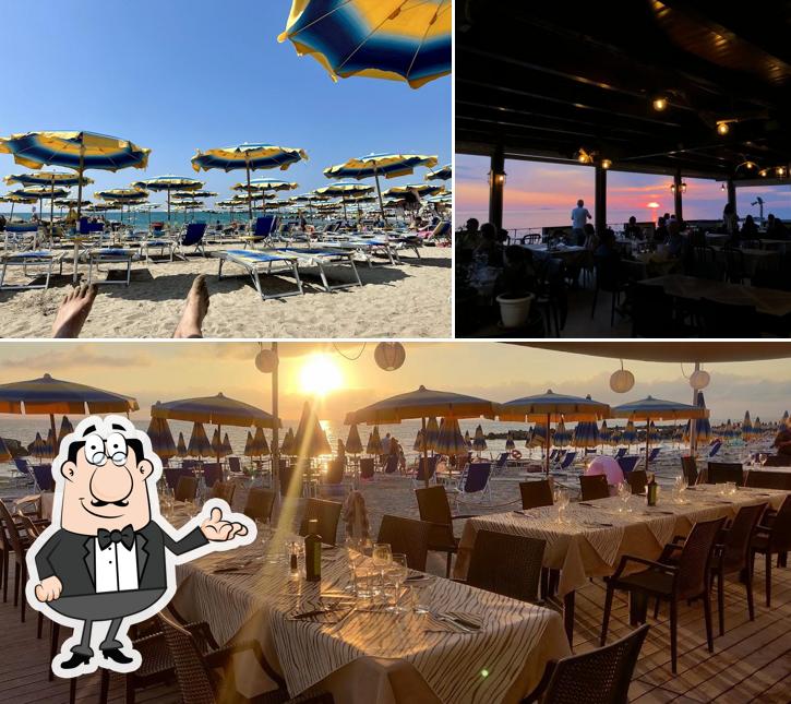 Gli interni di Tigriglio beach food