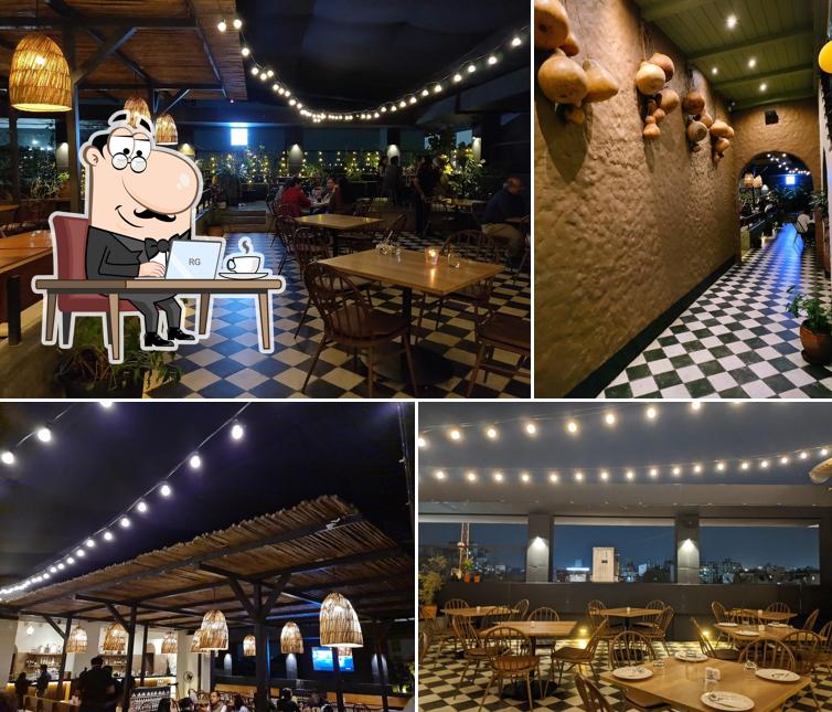 The interior of Bacharika Kitchen & Bar