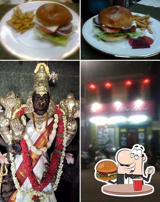 Order a burger at Delice Restaurant