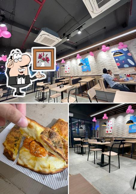 The interior of Domino's Pizza Model Town , Ludhiana