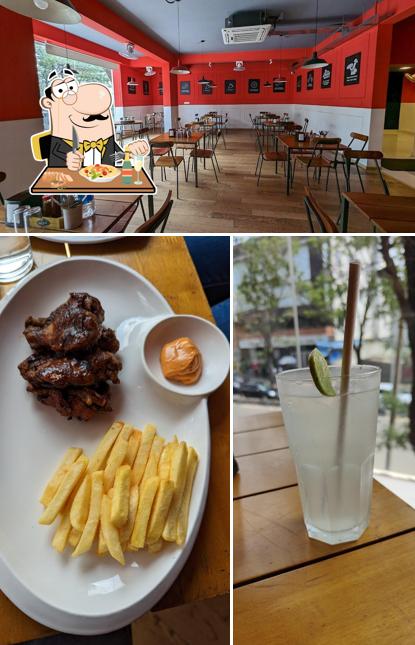 The photo of food and interior at Onesta
