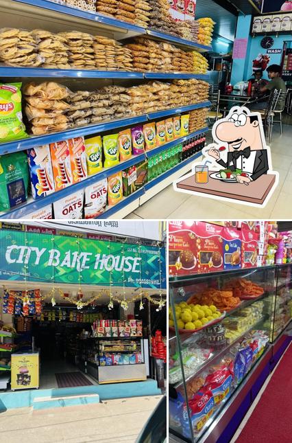 Among different things one can find food and exterior at City bake house