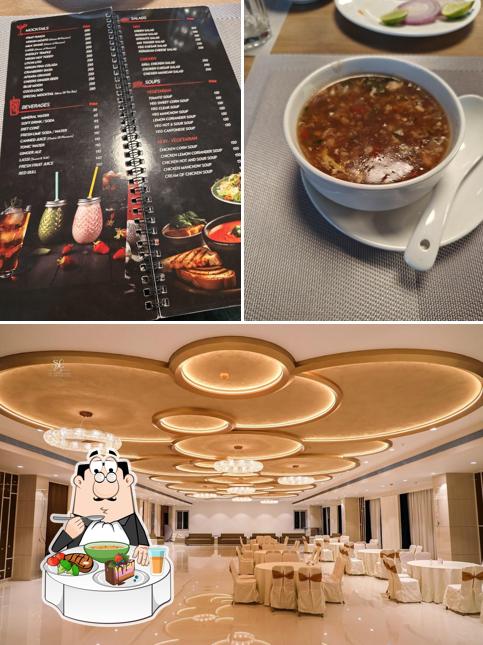 Hot and sour soup at HOTEL SVM GRAND DAIRY FARM ROAD