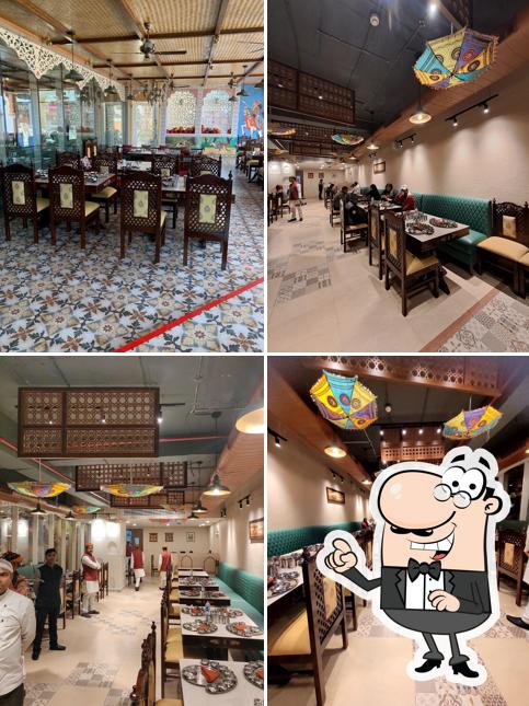 The interior of Ranisa N Rajasa Gurgaon - Pure Vegetarian Thali Restaraunt