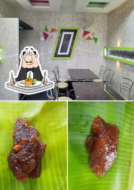 Take a look at the photo showing food and interior at Sulthaniya Hotel