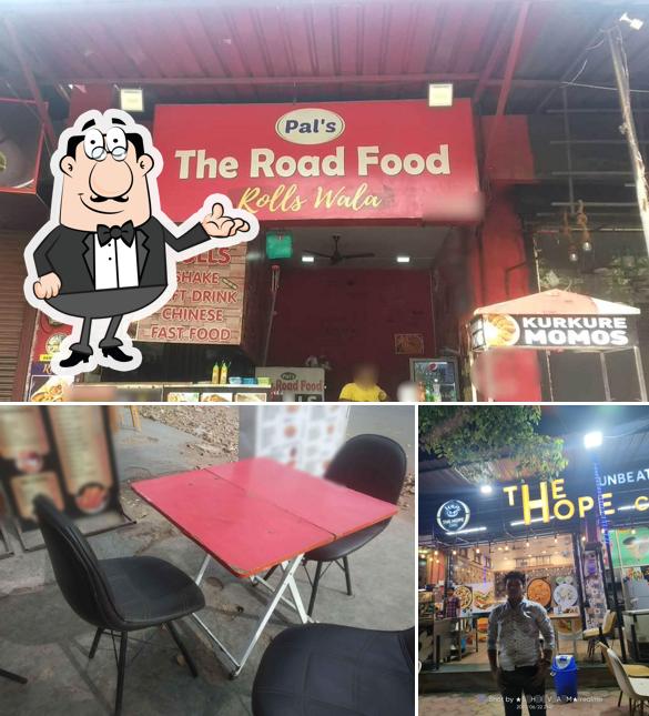 Take a seat at one of the tables at The Road Food